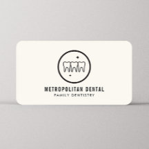 歯医者モダン歯ブラックロゴのアイボリー