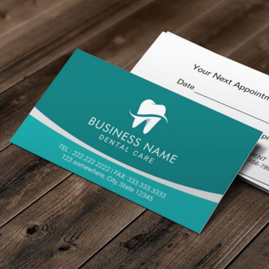 歯医者モダン歯ロゴデンタルケアアポイントメント 予約カード