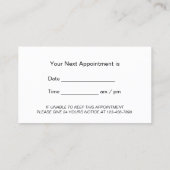歯医者モダン歯ロゴデンタルケアアポイントメント 予約カード (裏面)