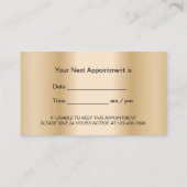 歯医者モダン歯ロゴ金ゴールドデンタルケア 予約カード (裏面)