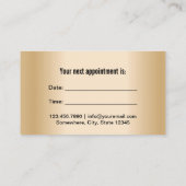 歯医者モダン海軍と金ゴールドデンタルケア 予約カード (裏面)