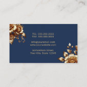 歯医者モダン海軍と金ゴールドフローラ歯科医院 名刺 (裏面)