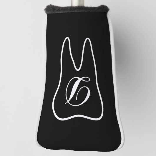 歯医者モノグラムの用ゴルフパターカバー ゴルフヘッドカバー (回転90)