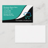 歯医者ユニーク事務所のモダン名刺 名刺 (正面/裏面)