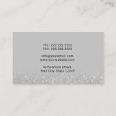 歯医者ラグジュアリーシルバーフローラブルーデンタルケア 名刺 (裏面)