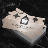 歯医者ラグジュアリージオメトリック金ゴールドサークルデンタルケア 名刺