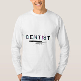 歯医者ロード中グリッチピクセルユーモア Tシャツ