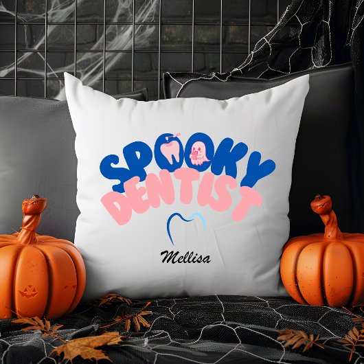 歯医者不気味名パーソナライズされたハロウィーンギフト クッション