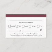 歯医者予約リマインダー 予約カード (裏面)