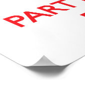 歯医者保にパーティーと落ち着いて ポスター (角)