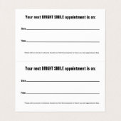 歯医者折り畳み名刺(アポイントメントカード付)  名刺 (内部フラット)