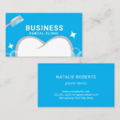 歯医者歯ブラシブルーデンタルケア 名刺 (正面/裏面)