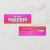 歯医者歯科矯正医名刺 スキニー名刺 (正面/裏面)