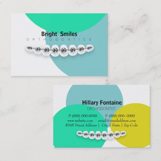 歯医者歯科矯正医名刺 名刺 (正面/裏面)