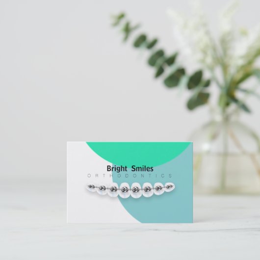 歯医者歯科矯正医名刺 名刺 (スタンド正面)