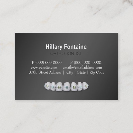 歯医者歯科矯正医名刺 名刺 (裏面)