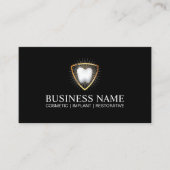 歯医者王室の歯のロゴモダン金ゴールドデンタルケア 名刺 (正面)