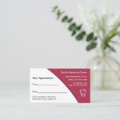 歯医者用アポイントメント名刺テンプレート 名刺 (スタンド正面)