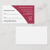 歯医者用アポイントメント名刺テンプレート 名刺 (正面/裏面)