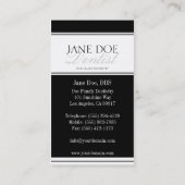 歯医者用シルバー文字 名刺 (裏面)