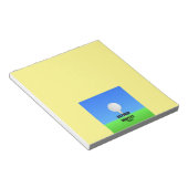 歯医者退職した – ゴルフボールオンティー ノートパッド (アングル)