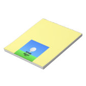 歯医者退職した – ゴルフボールオンティー ノートパッド (回転)