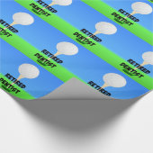 歯医者退職した – ゴルフボールオンティー ラッピングペーパー (角)