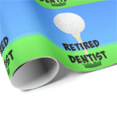 歯医者退職した – ゴルフボールオンティー ラッピングペーパー (ロールコーナー)