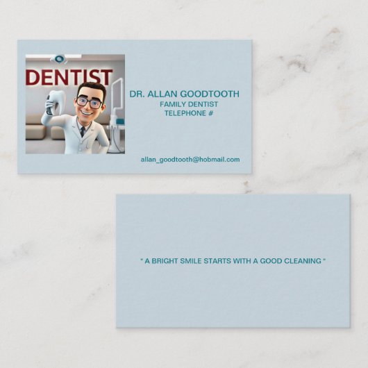 "歯医者" 名刺 (正面/裏面)