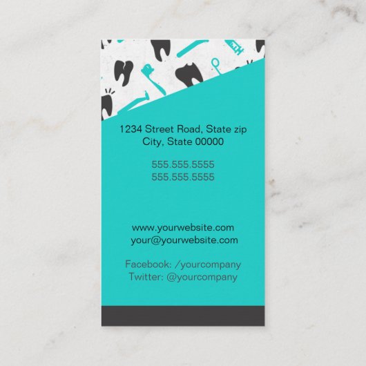 歯医者 名刺 (裏面)