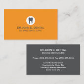 歯医者、歯のロゴ付き歯科グレーの名刺 名刺 (正面/裏面)