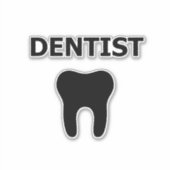 歯医者、歯デザイン シール (正面)