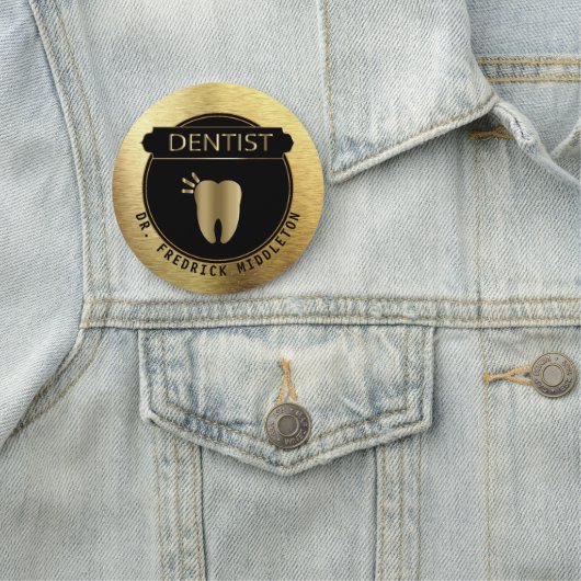 歯医者 – UpScale黒と金ゴールド 名札 (インサイチュ)