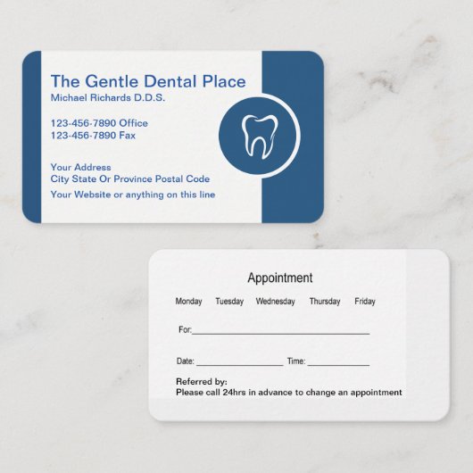 歯医院新名刺 紹介カード (正面/裏面)