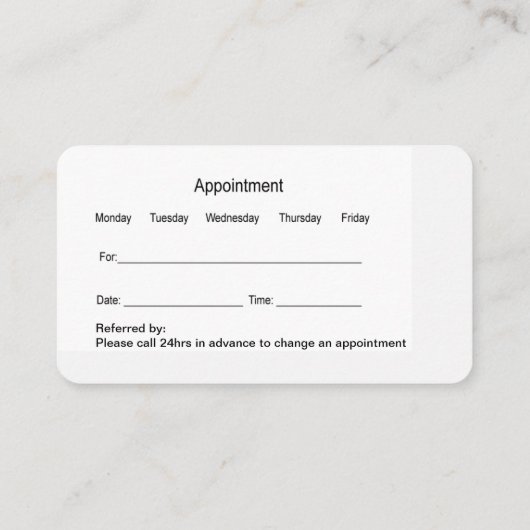 歯医院新名刺 紹介カード (裏面)