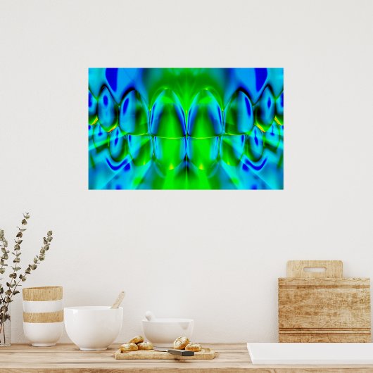 歯噛み歯科の明るい色のグラデーションのポスター ポスター (キッチン)