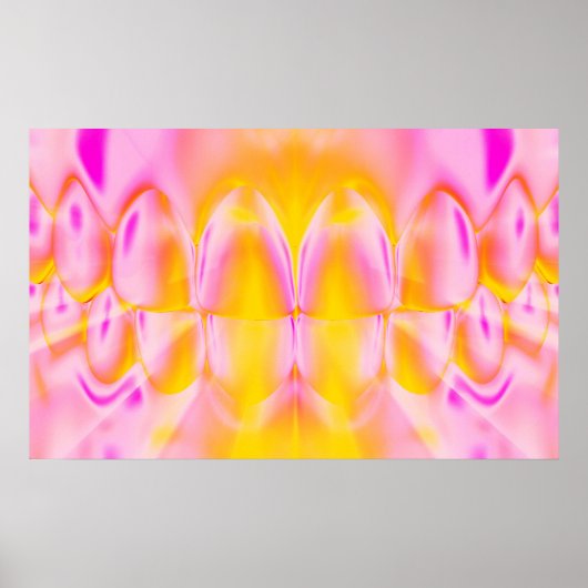 歯噛み歯科歯科矯正医ピンクポスター ポスター (正面)