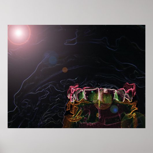 歯型デザイン歯科歯科矯正医ポスター ポスター (正面)