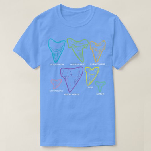 歯型化石狩り Tシャツ (デザイン正面)