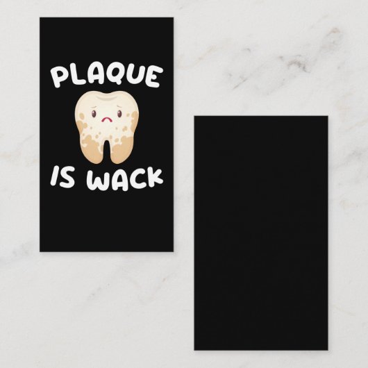 歯垢歯おもしろい科医補 名刺 (正面/裏面)