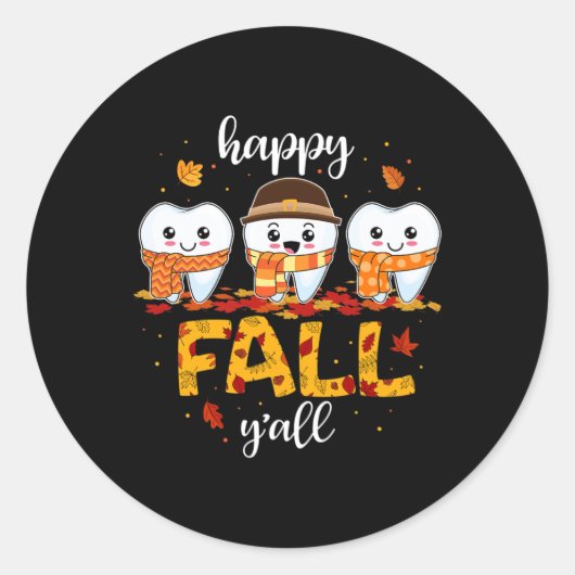 歯幸せ秋Y'all歯科感謝してい医 ラウンドシール (正面)