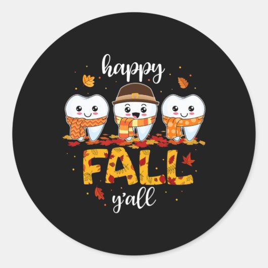 歯幸せ秋Y'all歯科感謝してい医 ラウンドシール (正面)