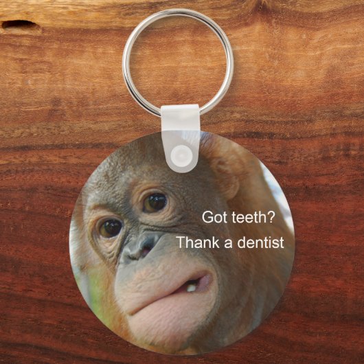 歯得?感謝してい歯医者 キーホルダー (正面)