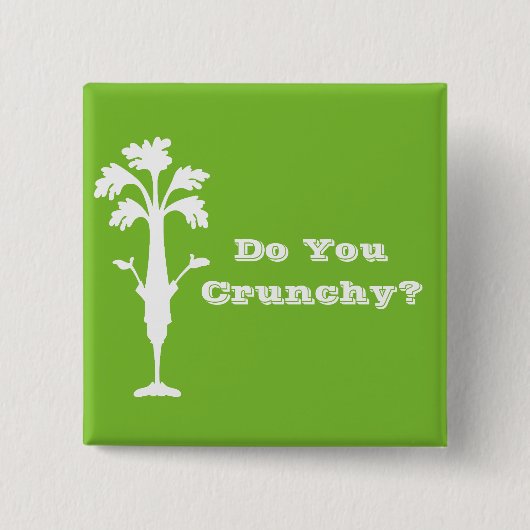 「歯応えが良い」2"正方形ボタン 缶バッジ (正面)