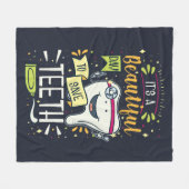 歯救歯衛生士 フリースブランケット (正面(横))