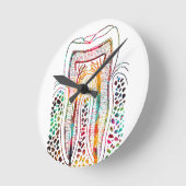 歯構造 ラウンド壁時計 (傾斜)