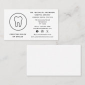 歯歯医者の歯科クリニック歯科ソーシャルメディア 名刺 (正面/裏面)