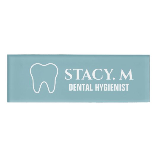 歯歯医者アシスタント衛生歯科医院 名札 (正面)