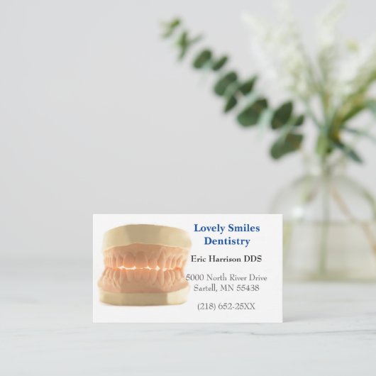 歯歯医者デンタルファミリー歯科 名刺 (スタンド正面)