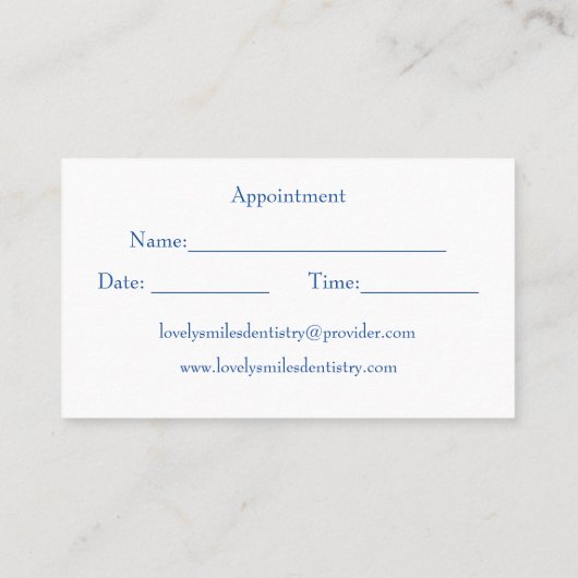 歯歯医者デンタルファミリー歯科 名刺 (裏面)